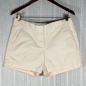 J. Crew Chino Shorts-100% Cotton-Cream-Size 8